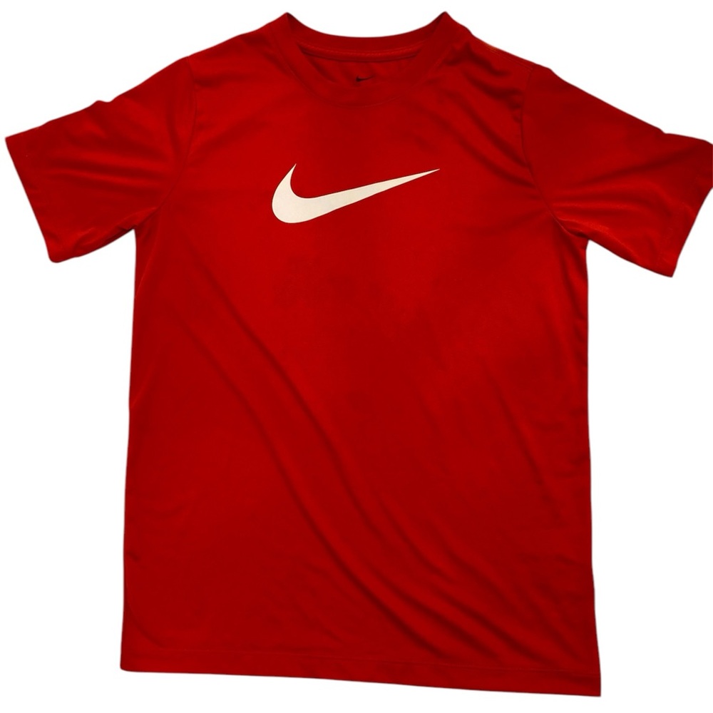 Nike Red Short Sleeve Tee with White Swoosh
